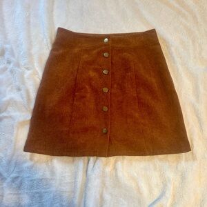 SHEIN Brown A-line Mini Skirt Casual